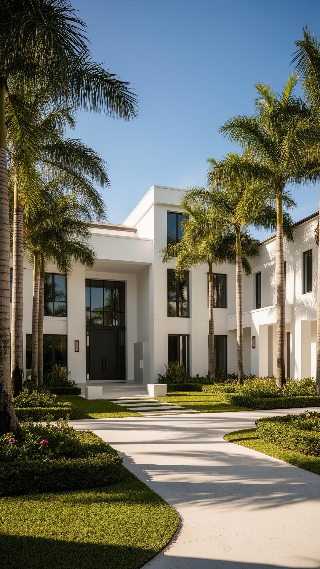 Modern Boca Raton mansion freshly painted by Excellence Painting